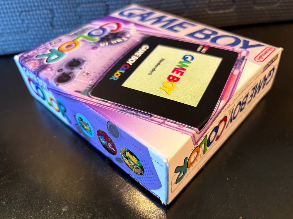 1999 Game Boy Color (Atomic Purple) - Empty custom design display box