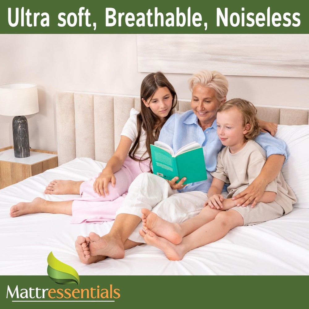Zippered Queen Mattress Protector (14"-16" Depth) - Bed Bug Waterproof Mattre...