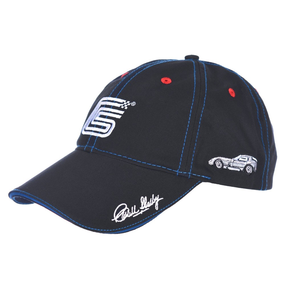 Men's Carroll Shelby Cobra Ford Cap Adjustable Black Fabric Hat