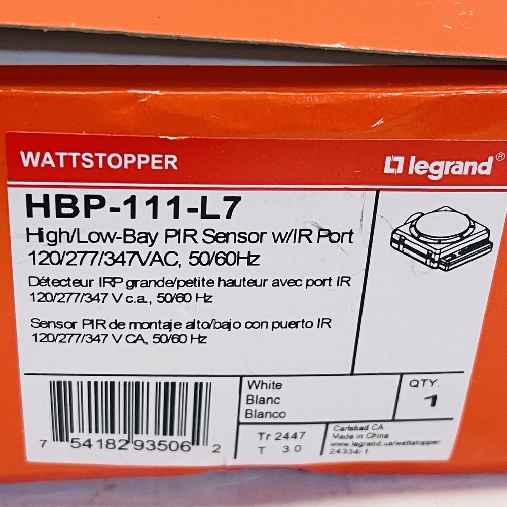 LEGRAND HBP-111-L7 WATTSTOPPER PIR SENSOR