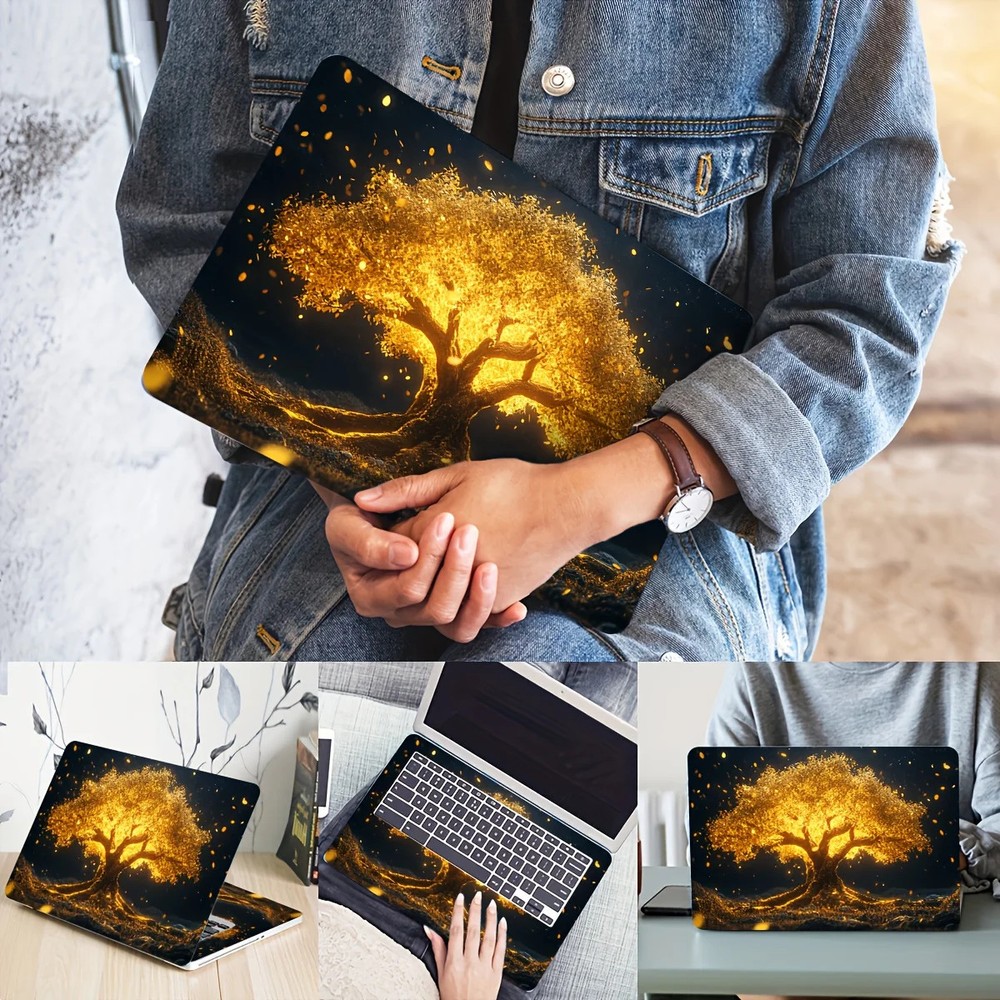 Vinyl Laptop Case Tree Sticker 2 Pieces Scratch Resistant Art Case for Notebooks
