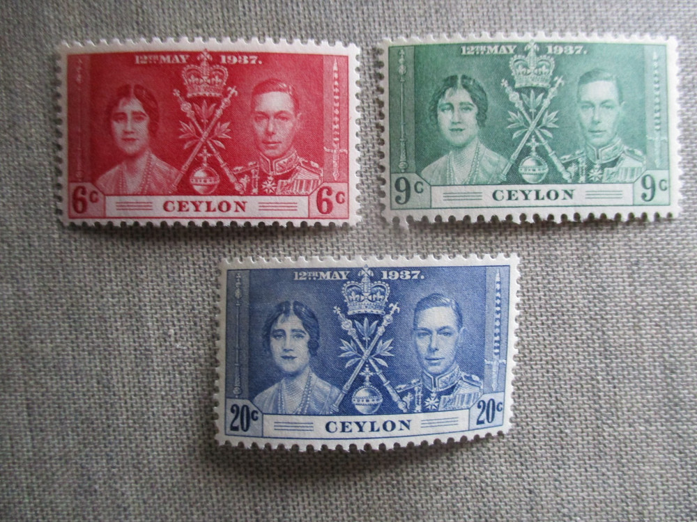 Ceylon, Scott# 275-277, MH