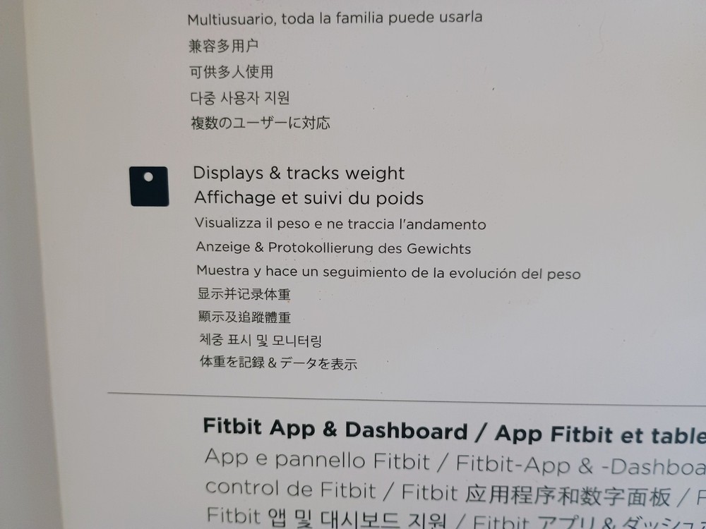 Fitbit Araia Air Scale - White - Smartphone Set up via Bluetooth BMI TRACKER NIB