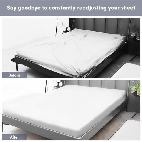 4 Pcs Bed Sheet Straps for Twin/Full/Queen/King Size, Adjustable Fitted Sheet