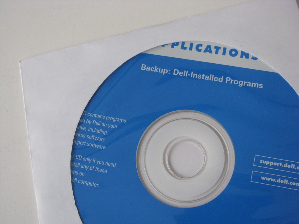 2000 Dell Applications Backup Dell-Installed Programs PC Software CD NO LICENSE