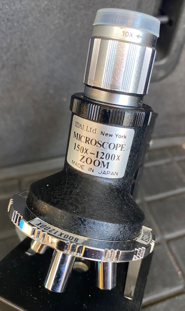 Vintage IDAILTD Microscope In Box With Microslide Viewer & Projection Device