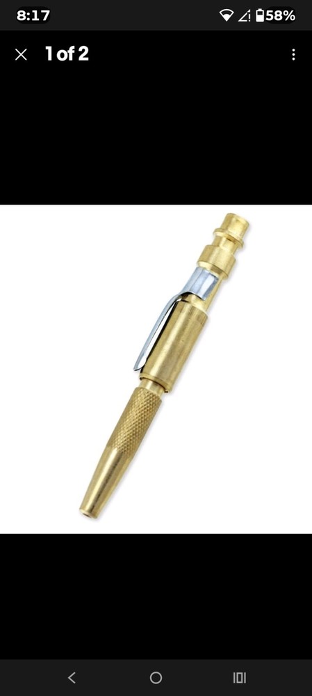New 4.5" Solid Brass Adjustable Pocket Air Blow Gun