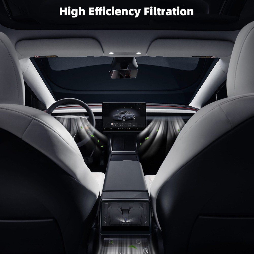 Fits For Teslas Model Y Engine Cabin Air Filter Kit Internal External AC Filter