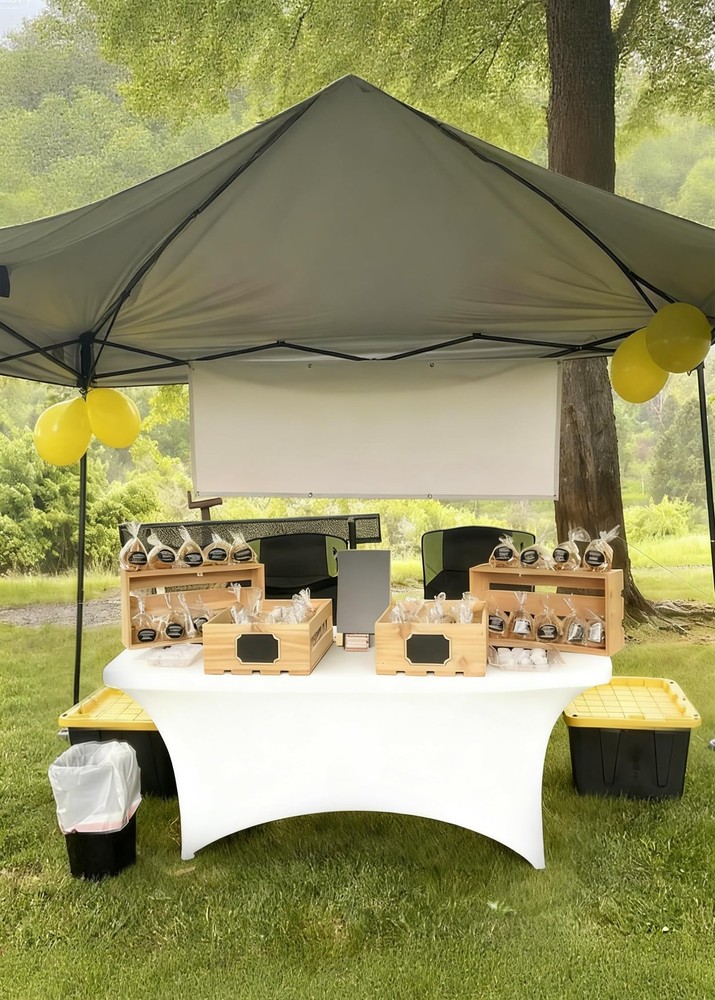 4FT White Table Cloth - 1 Pack, Fitted Stretch Rectangle Spandex Tablecloth, ...