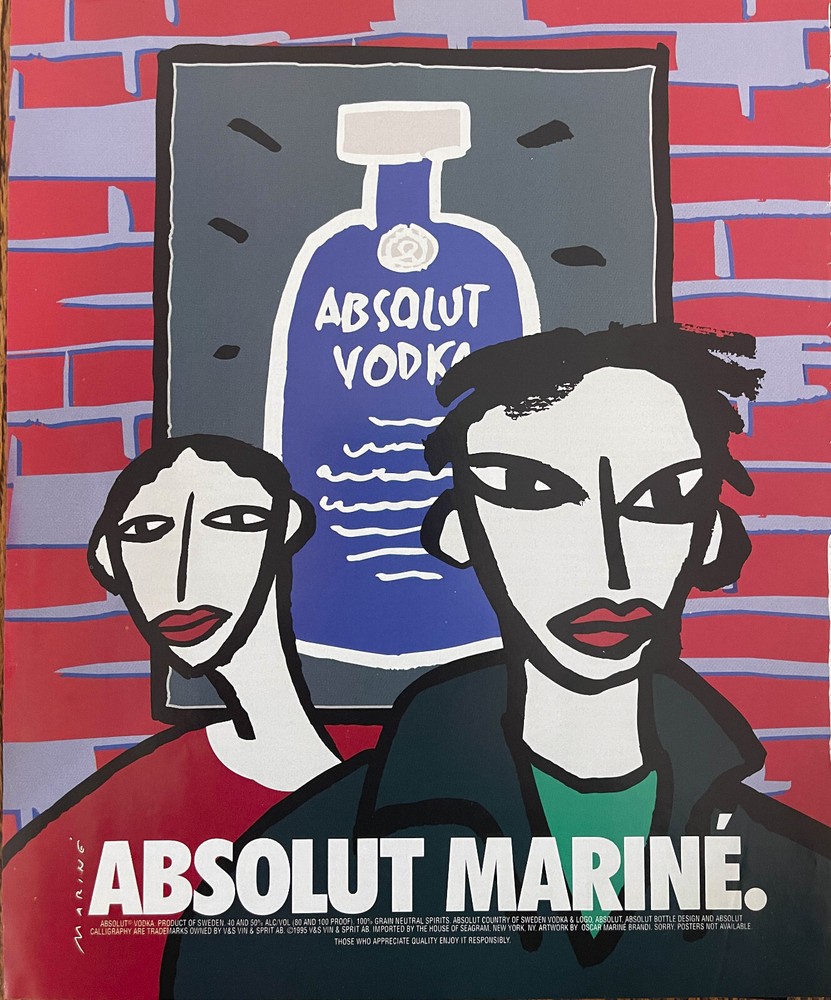 ABSOLUT MARINE 1995 Vodka Artwork Original Vintage PRINT AD