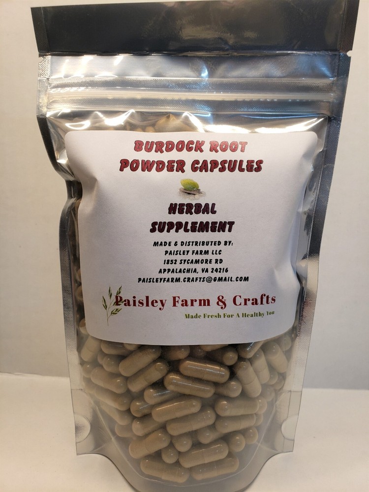 Burdock Root Capsules 300 Ct - Made Fresh On Demand!
