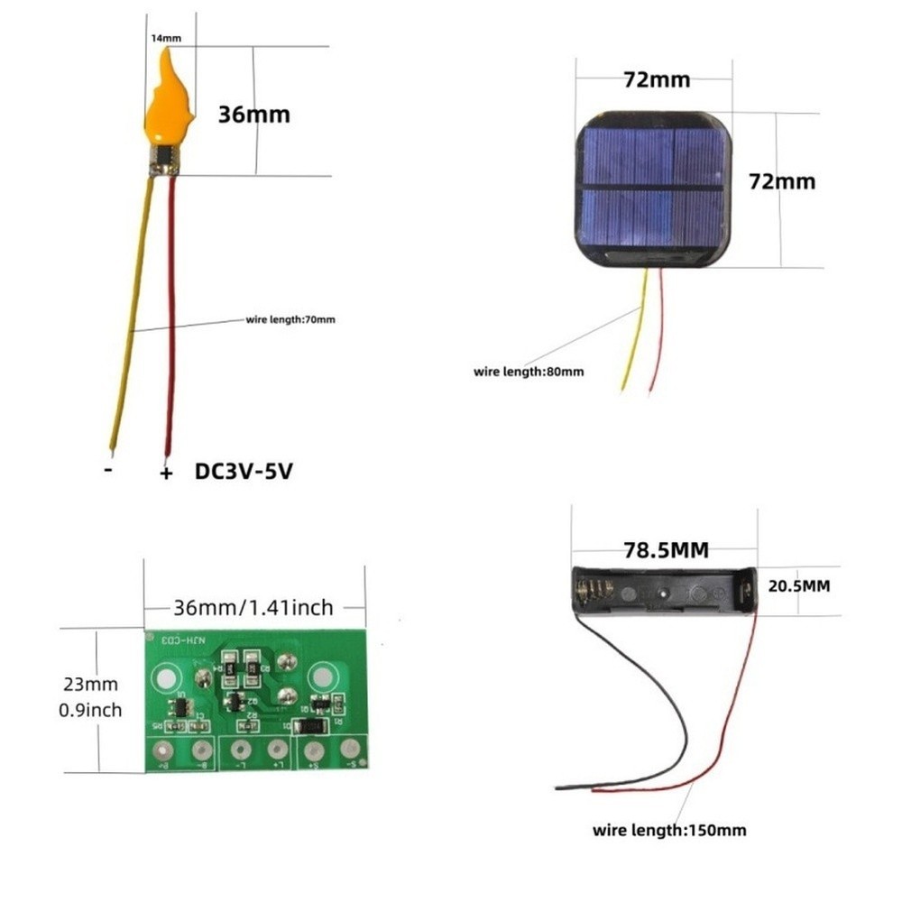 3.7V Solar Light Control Board with Flicker Effect for Decorative Purposes