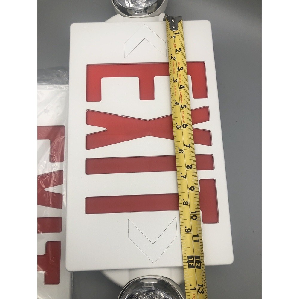 LED Exit Sign Emergency Light Compact Combo single face w/Battery Backup *READ