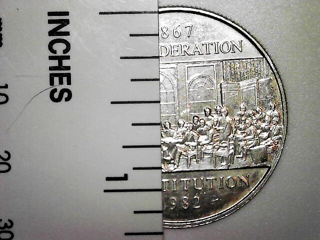 1982 Canada Dollar Coin - 1867 Confederation Constitution