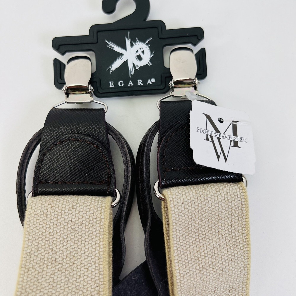 Men's Warehouse Suspenders Adjustable Beige