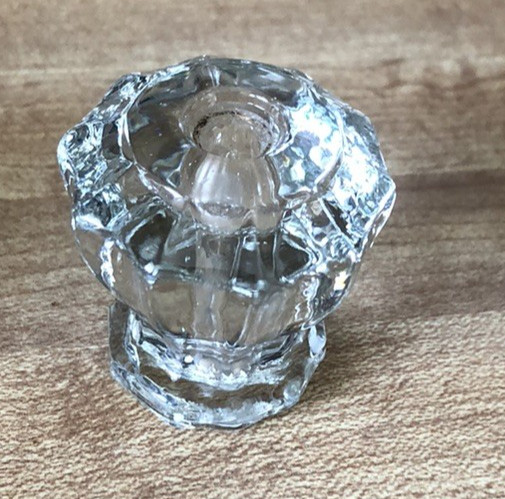Vintage Glass Drawer Pulls Knobs Clear Set of 7