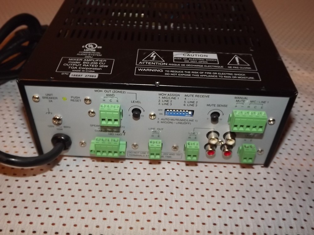 TOA BG-235 Mixer Amplifier