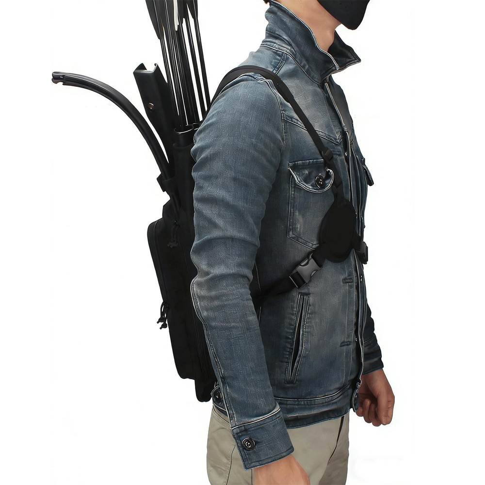 XTACER Multi-Function 4-Tubes Back Field Quiver Training Archery Arrow Black