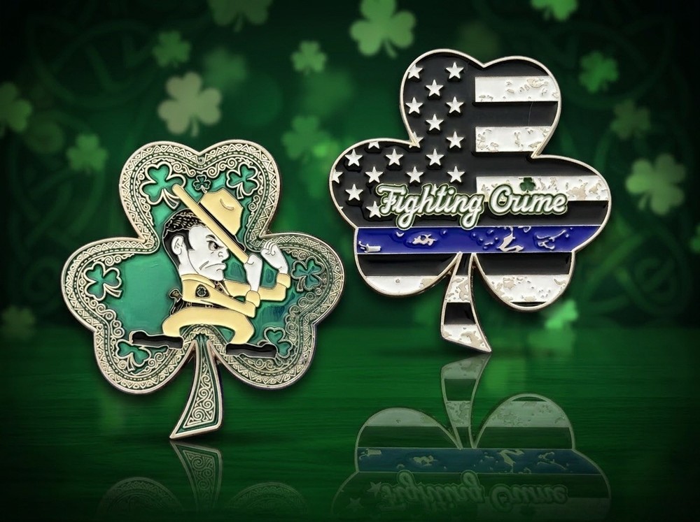 Fighting Crime Clover Challenge Coin