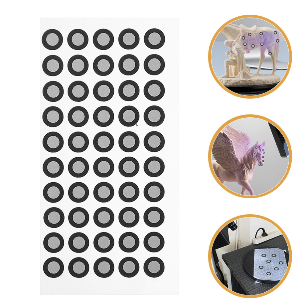 5 Sheets Marking Stickers 3D Scanner Reference Points Markers for 3D Scanning