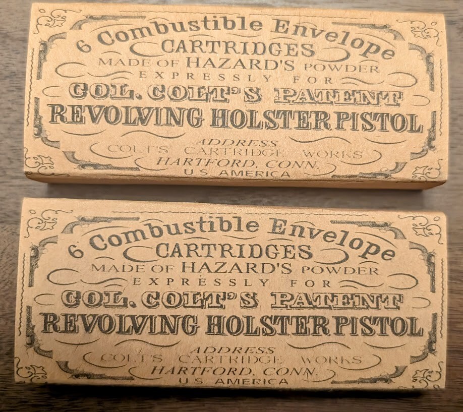 Paper Cartridge Box: .44 Caliber with Cap Storage