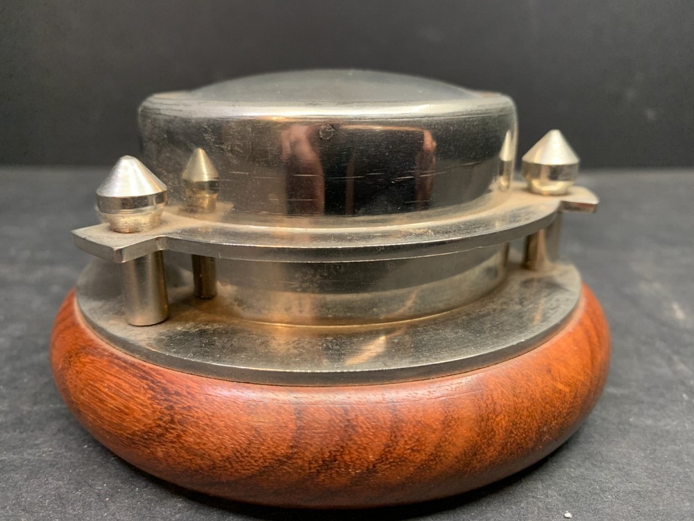 Nautical Dash Clock Brass & Wood