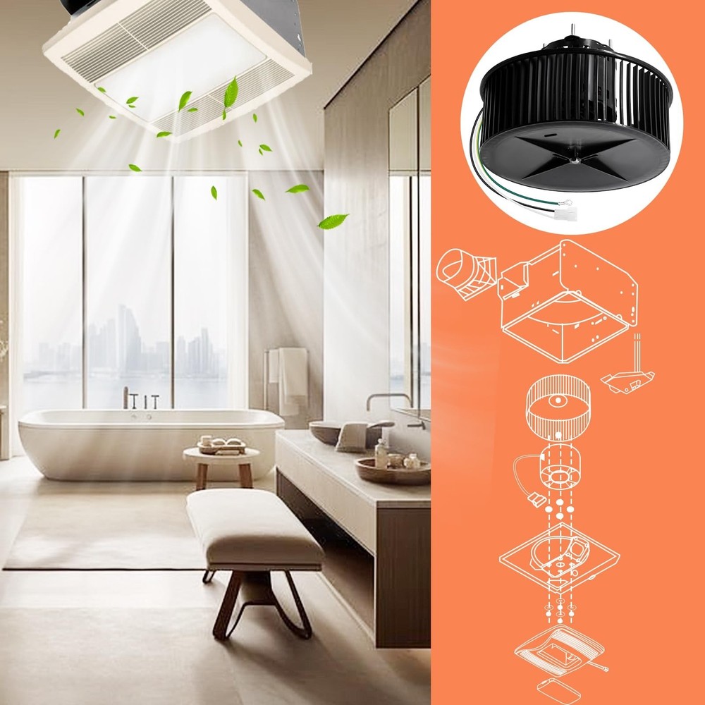 QTRN110L, QTRN110 Fan Motor Replacement, S97018218, 97018218, S97020048, 9702...