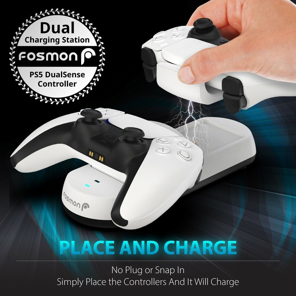 PS5 DualSense Controller Fast Charging Station Dock Stand USB Cable Charger Base