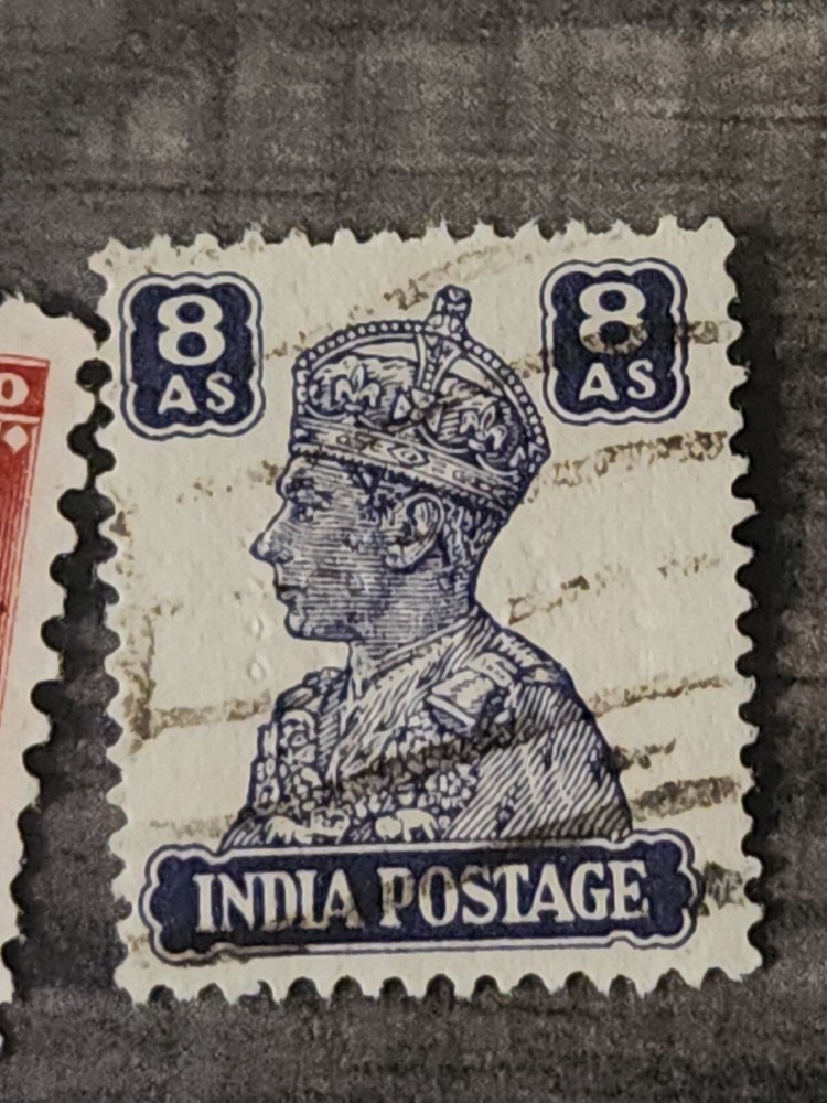 India Foreign 8 AS Stamp Used - #A181