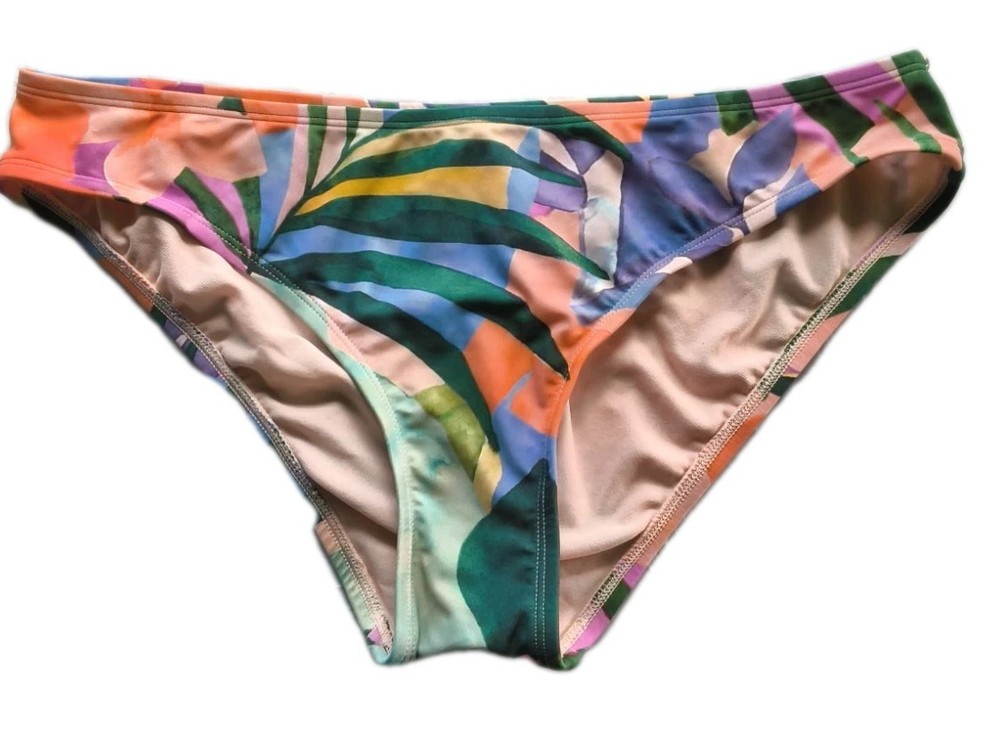 Kona Sol Multicolor Floral Hipster Medium Coverage Bikini Bottom L Stretch