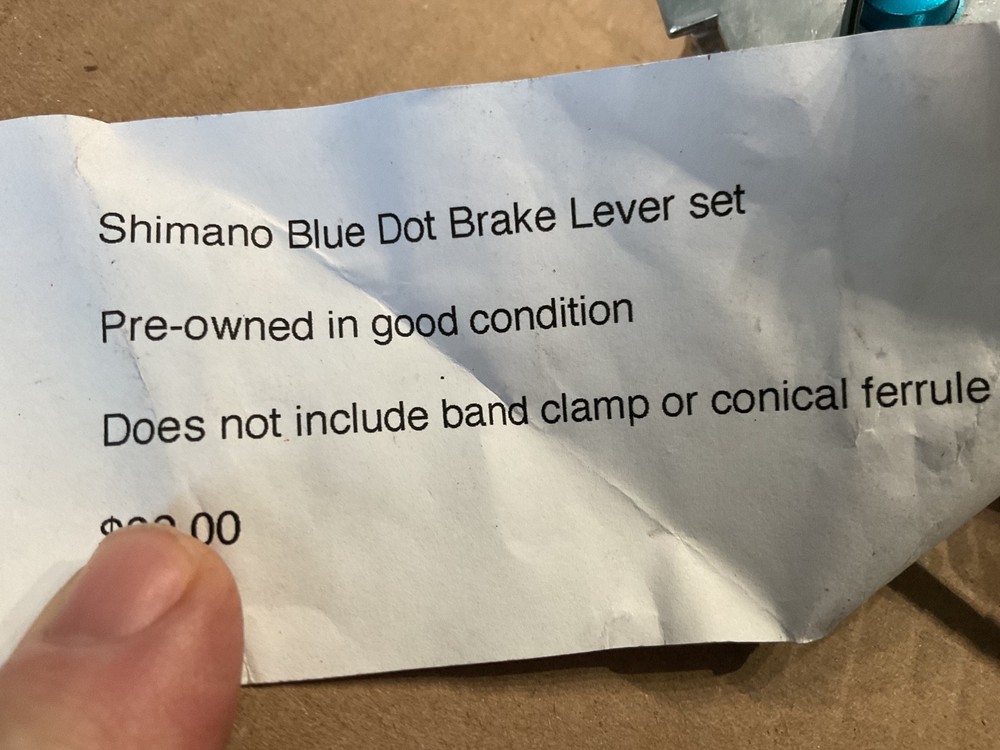 Vintage Shimano blue dot break levers