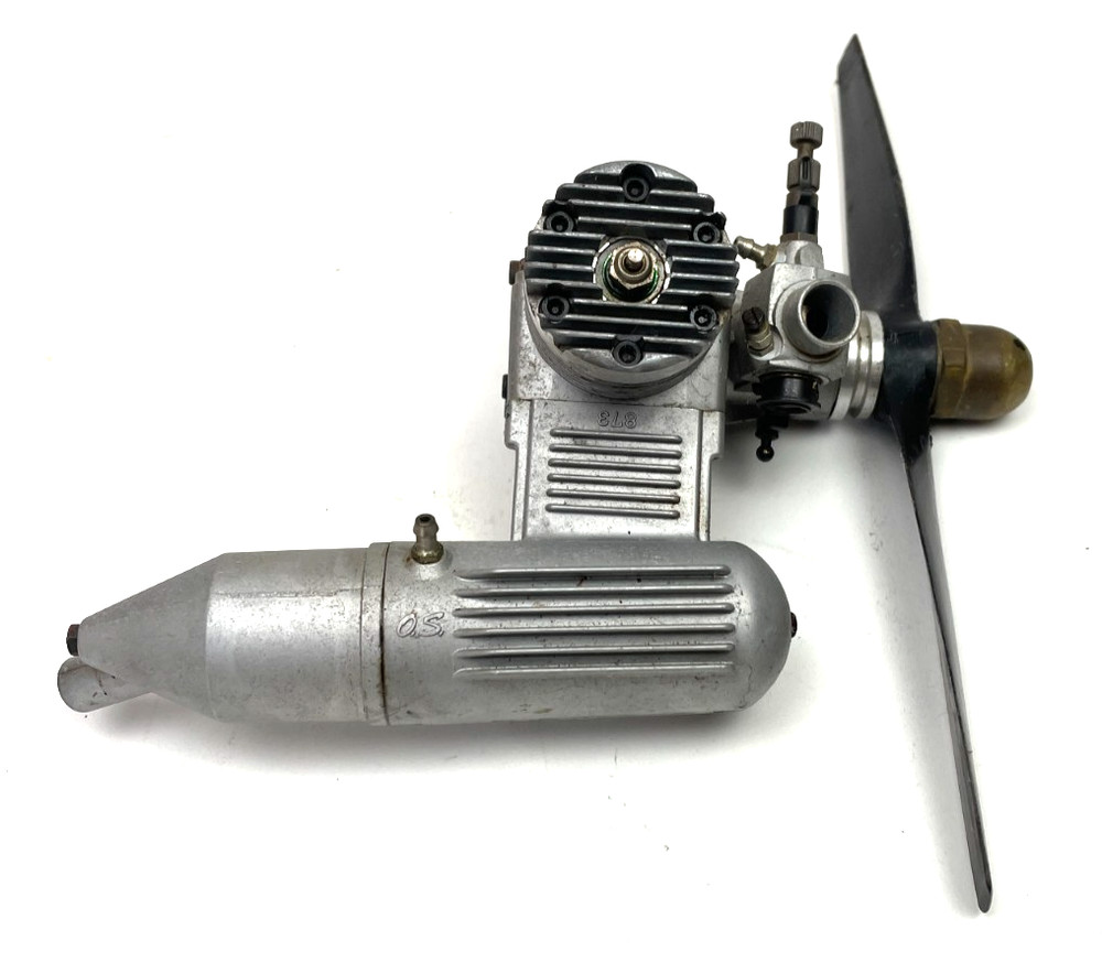 OS Engines Max 40 SF Nitro RC Airplane Engine with Muffler Untested
