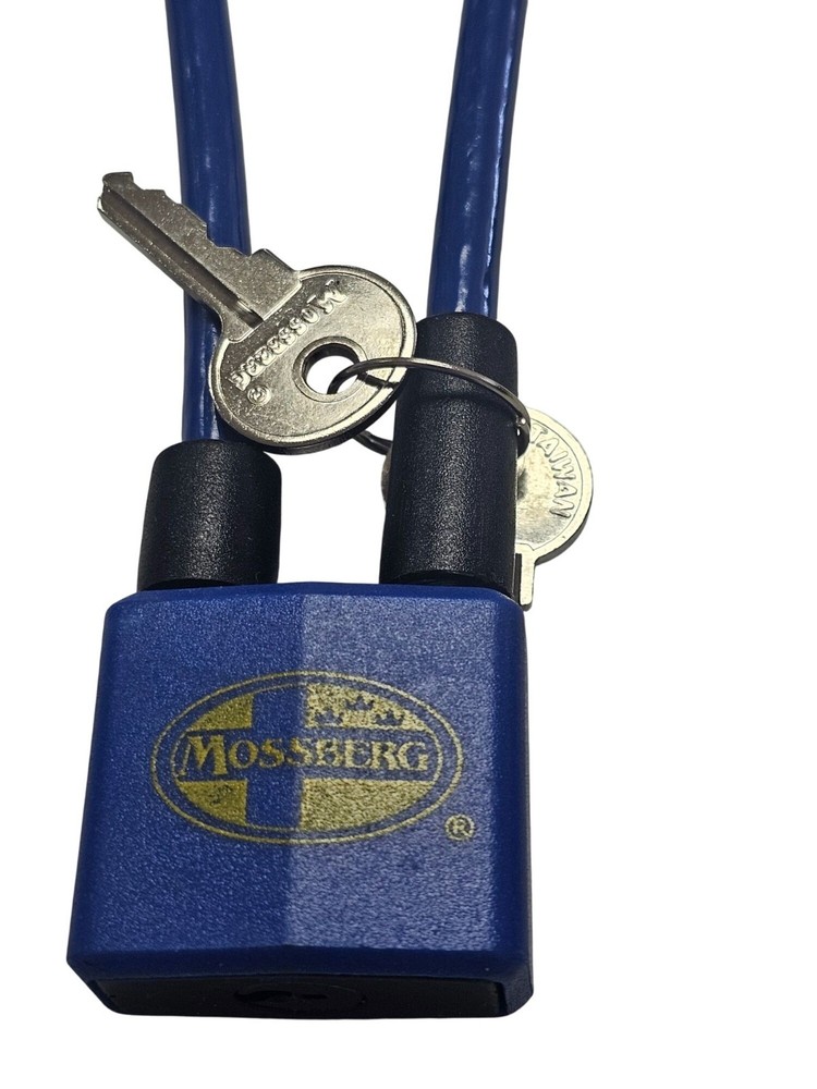 Mossberg Cable Gun Lock W/ 2 Keys Durable Security Blue