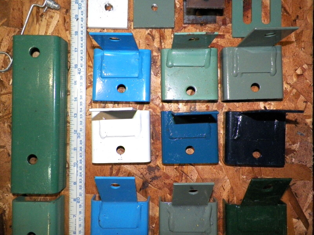 Assorted Lot Pallet Rack Brackets Spacers Clips Repair Parts & Racking Hardware