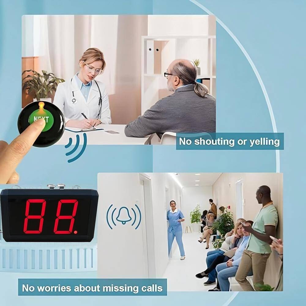 Button Ticket Turno Wireless Guest Waiting System Queue Management Machine