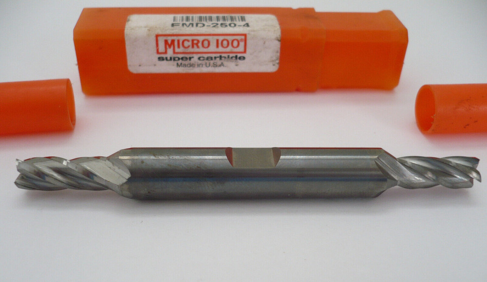 Micro 100 Double End Super Carbide EMD-250-4 145R in  Case