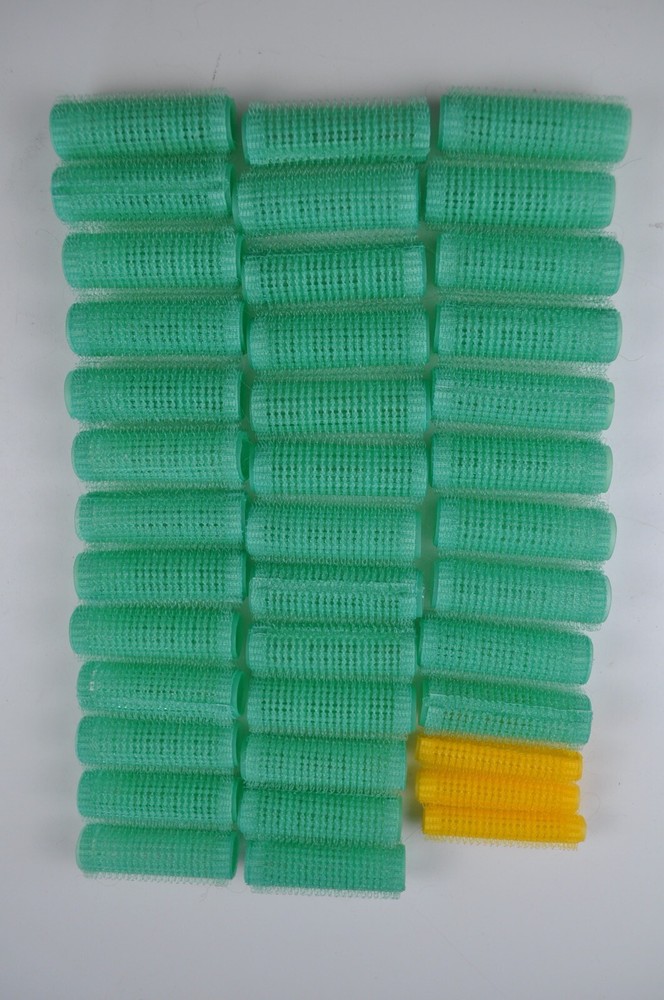 Vintage Rollers LOT Green Plastic Mesh 36 - Free Shipping