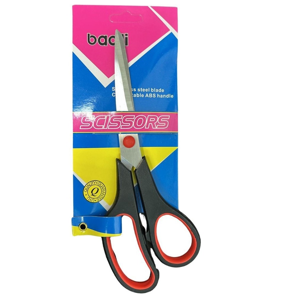 8-in Stainless Steel Blade & Abs Handle Scissors: 1 Pack