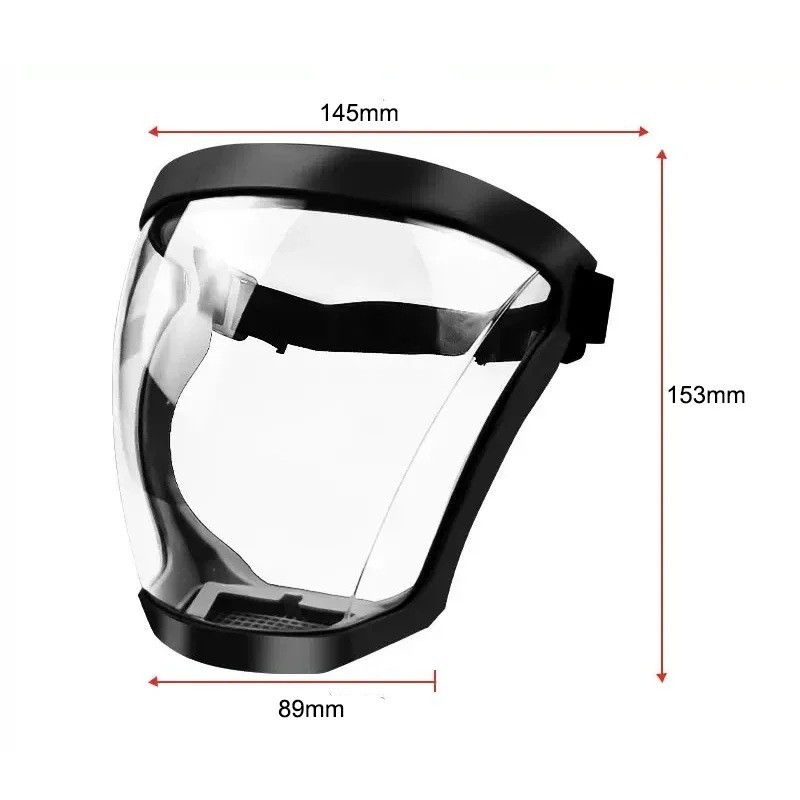 Transparent Face Shield Splashproof Protective Safety Mask for Work (2pcs set)