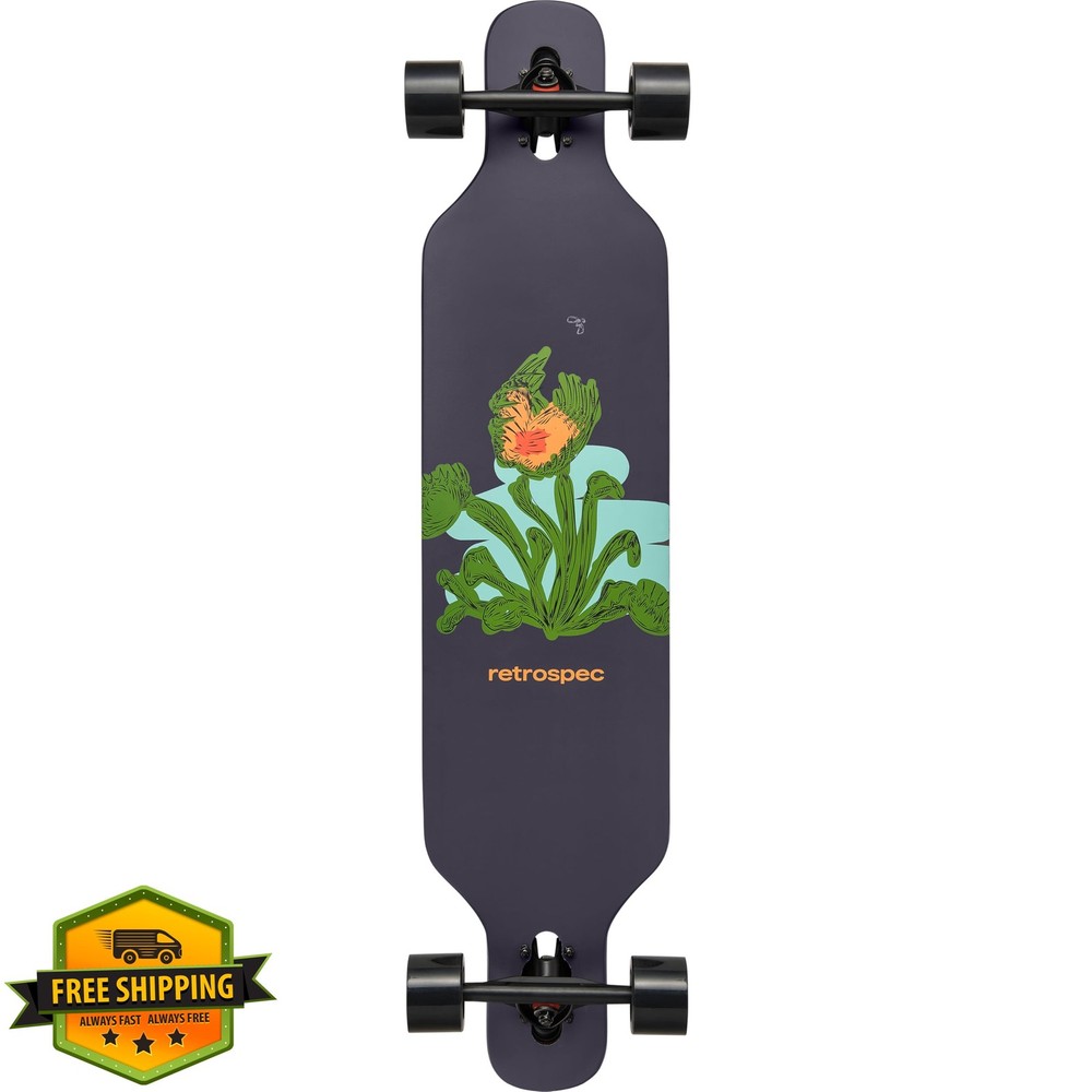 Retrospec Rift Drop-Through Longboard Skateboard Complete Maple