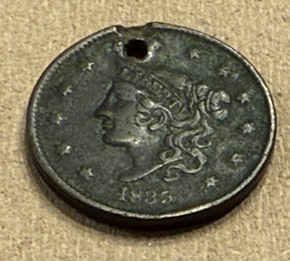 1835 Matron Coronet Head Large Cent US Copper Coin #1