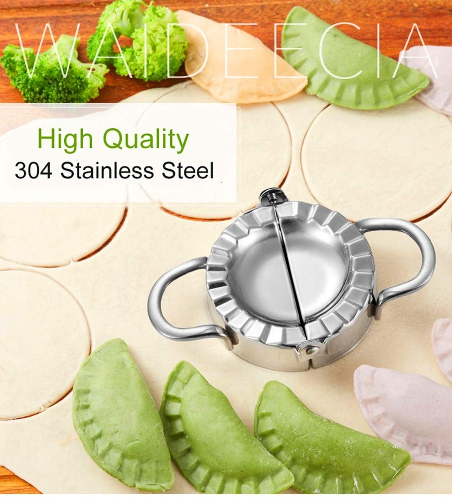 Dumpling Maker - Press/Stainless Steel Empanada Press/Pie Silver