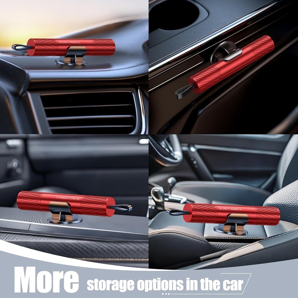 Portable 4 Pack Car Window Breaker & Safety Hammer - Quick Emergency Escape Tool