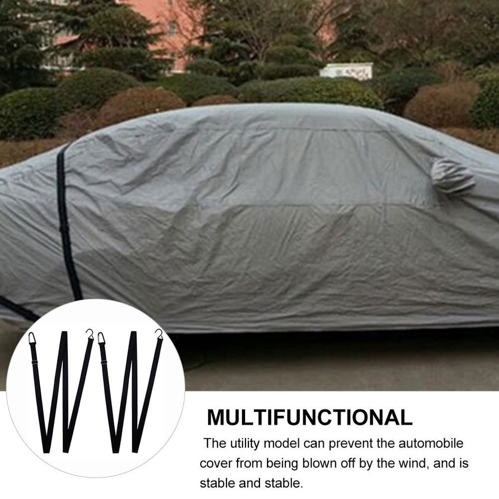 2 Pcs 4.4m Straps Wind Protector Elastic Adjustable Rope Protect Rope