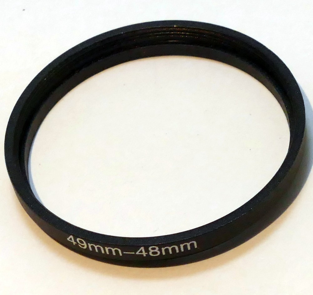 49mm to 48mm Step-Down ring Metal double threaded screw in
