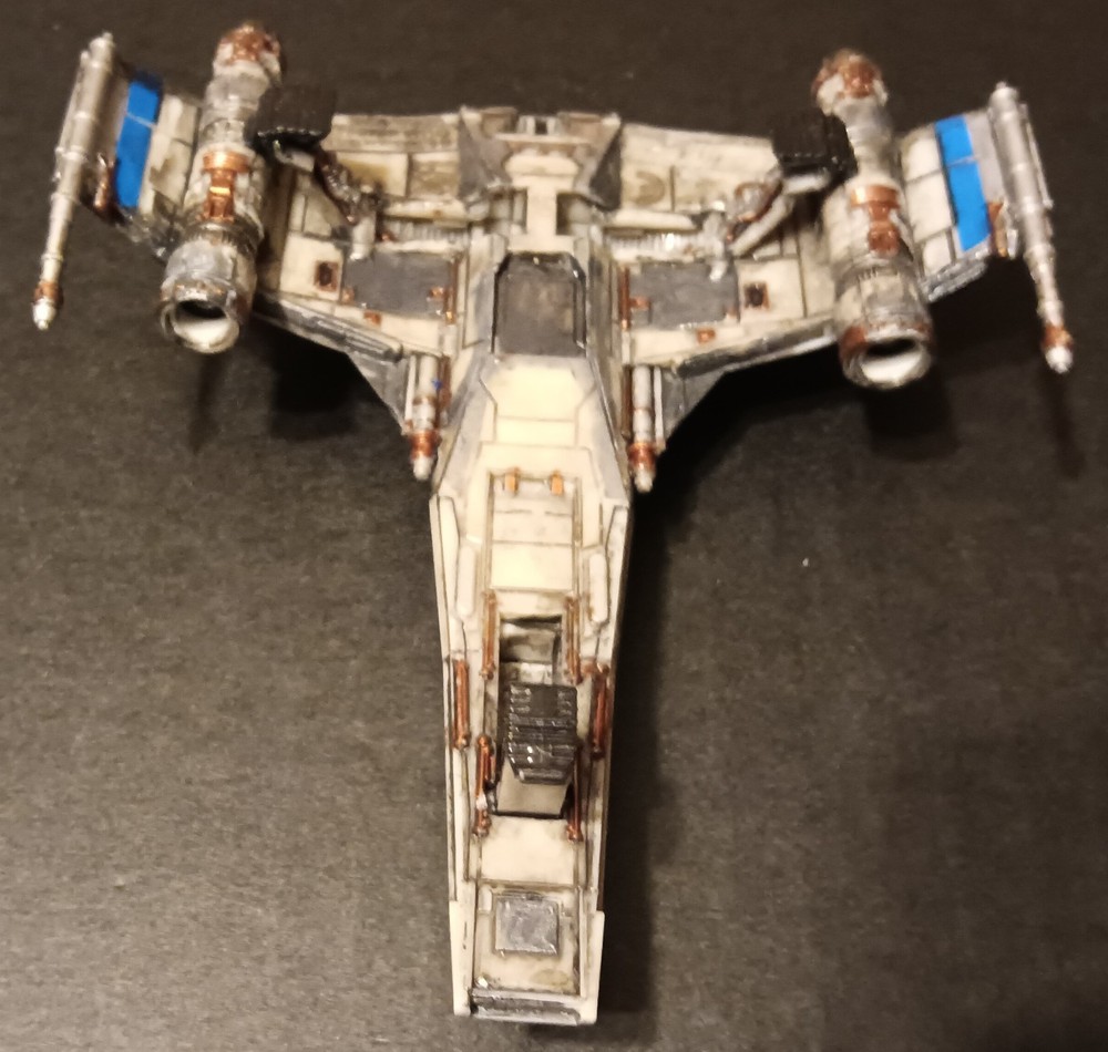 Custom Painted Star Wars Micro Galaxy Squadron Lt. Callahan’s E-wing, #0121