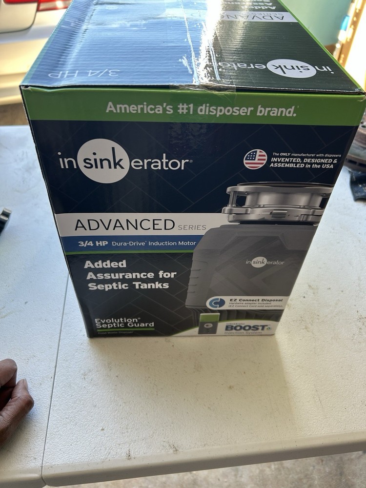 InSinkErator Advanced Series 3/4 HP Garbage Disposal Dura-Drive EZ Connect