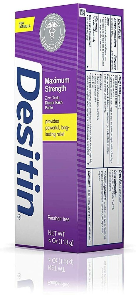 DESITIN Maximum Strength Diaper Rash Paste 4 Ounce Pack of 2