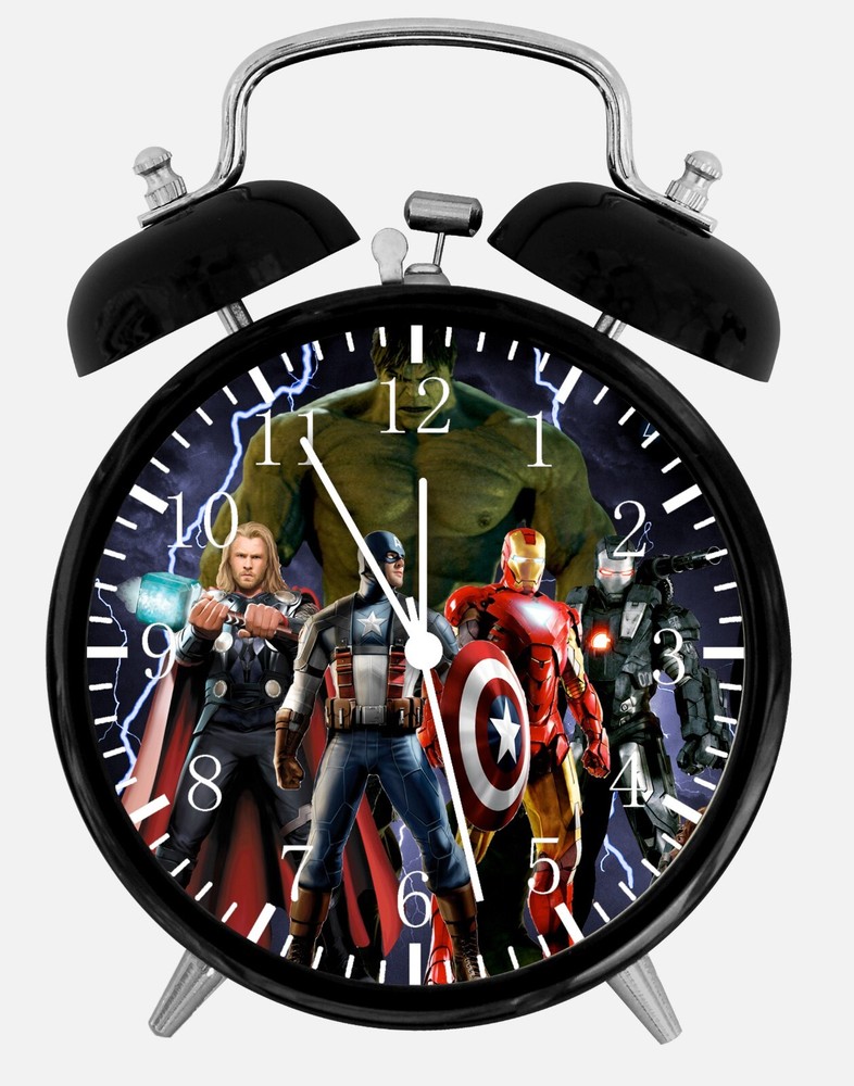 The Avengers Alarm Clock Night Light Silent Personalized option adding names E44