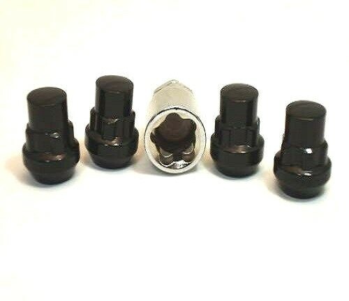 4 Pc 1987-2017 JEEP WRANGLER 1/2" LOCKING LUG NUTS CUSTOM WHEEL LOCKS # 20405BK